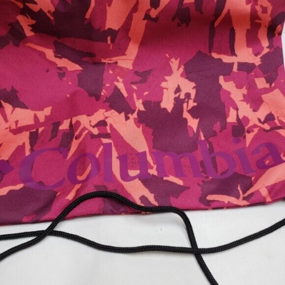 Columbia Colourful Camo Drawstring Backpack Bag Pink Burgundy - Picture 4 of 10
